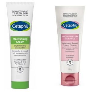 Cetaphil Moisturizing Cream Exfoliating Cleanser Travel Duo Bundle Set